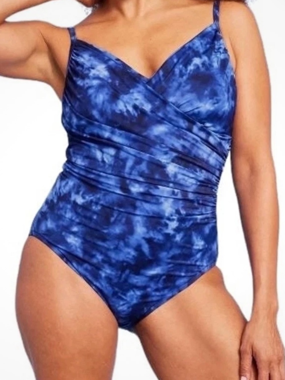Aqua Green NWT Blue Tie-Dye One-Piece Swimsuit